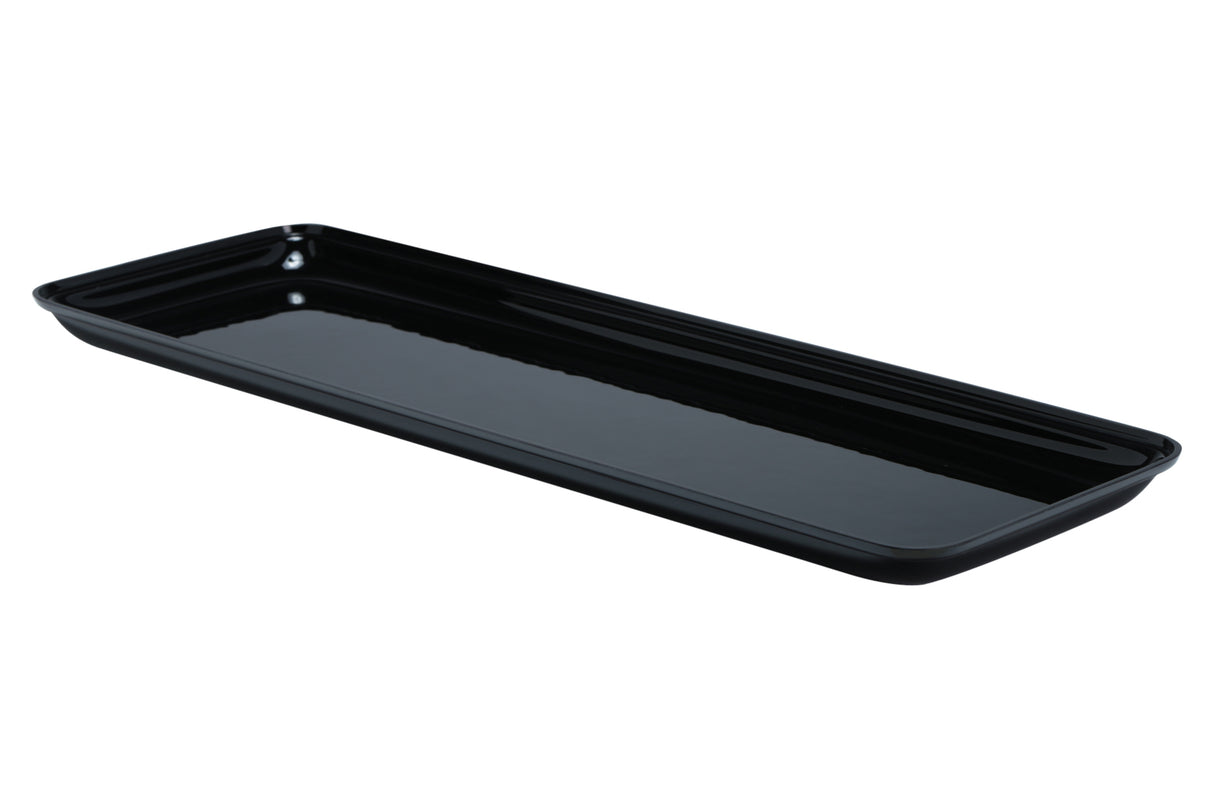 Acrylic Tray (Deli), Black, 10"x30"x1"