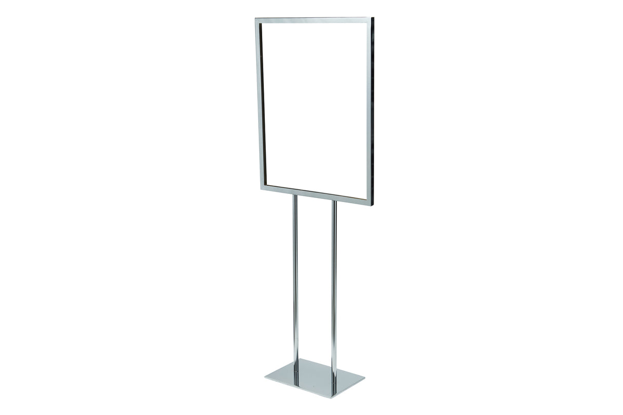 Floor Stand Sign Holder Chrome, 22" x 28"