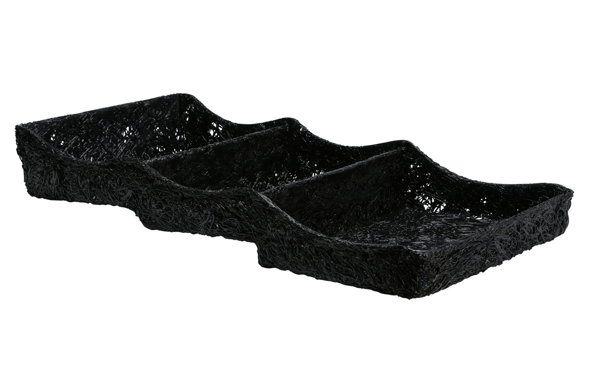 California Tray, 3 Step, 15"x35"x5", Black