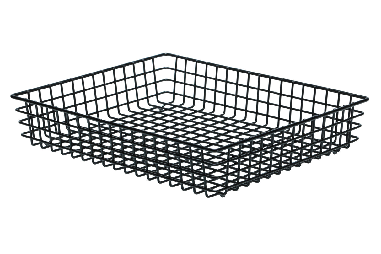 Metal Wire Basket, Black, 14"x12"x2"