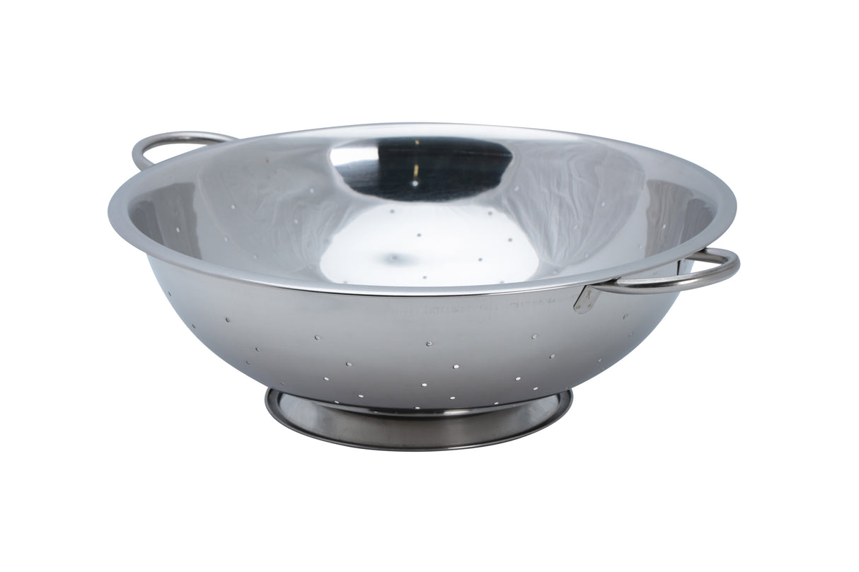 Colander, 16 qt., 16-1/8" d x 9-1/2" h, aluminum