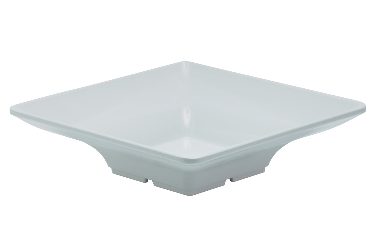 Bowl, White, Melamine, Square, Pacific Trim, 10.5"x3"