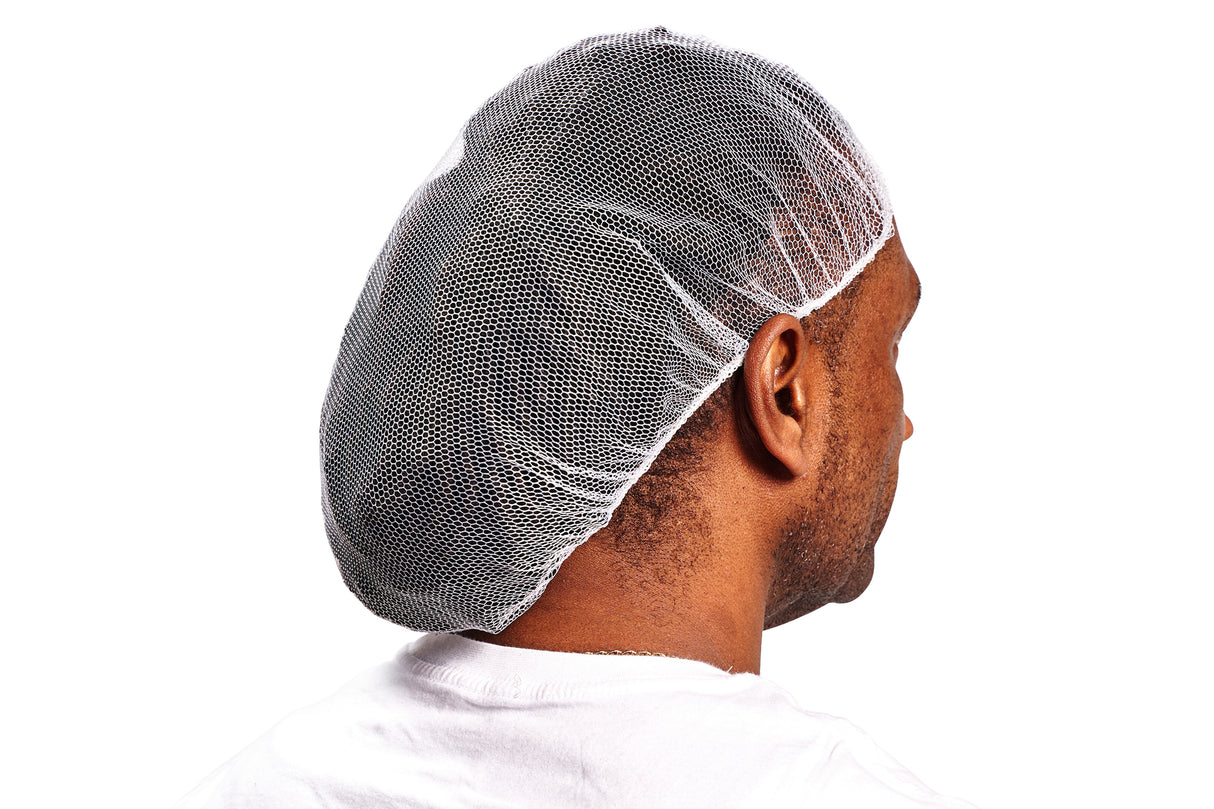 Hair Net, 21", Honeycomb, White (Pk 100)