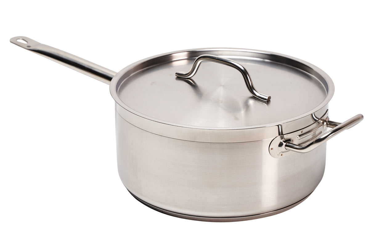 Sauce Pan with Cover, 7.5 Qt, Stainless Steel, Induction Capable