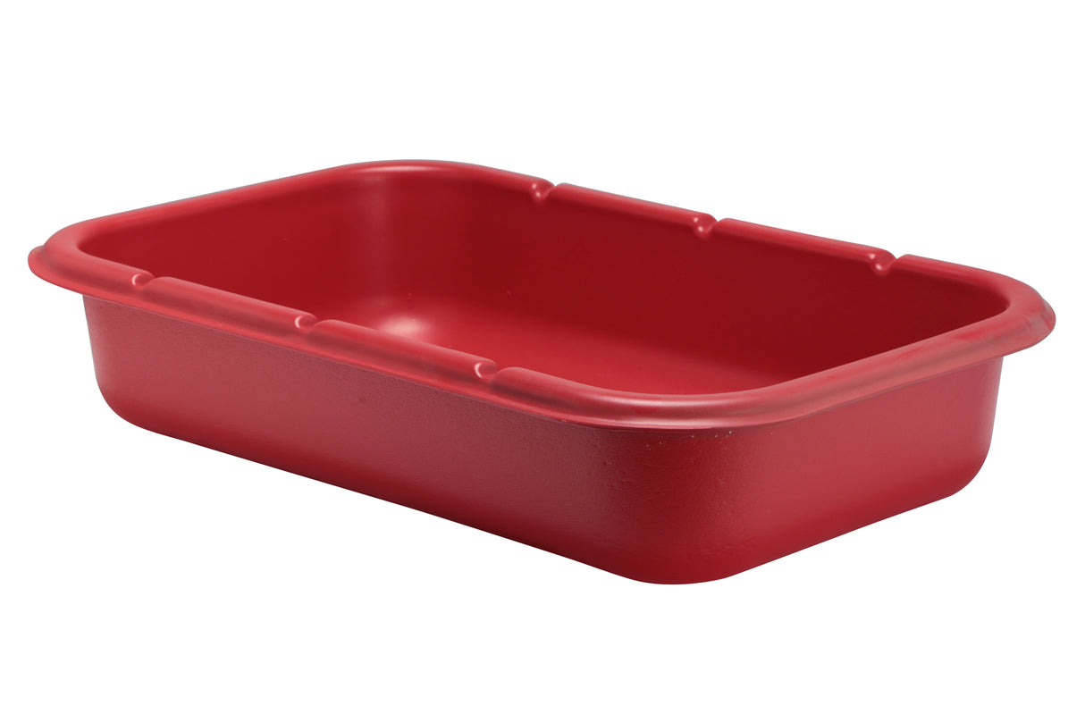 Plastic Lug, 5" Deep, Red, 26.5" x 15.5" x 5"