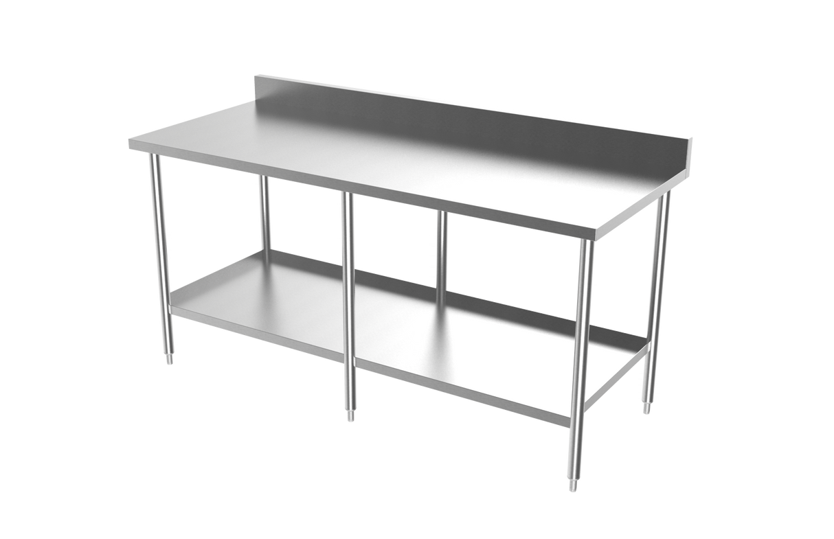 84" x 30" Preparation Table with 4" Backsplash