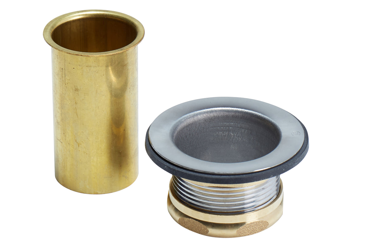 Petit drain de 1,5 po avec embout en laiton