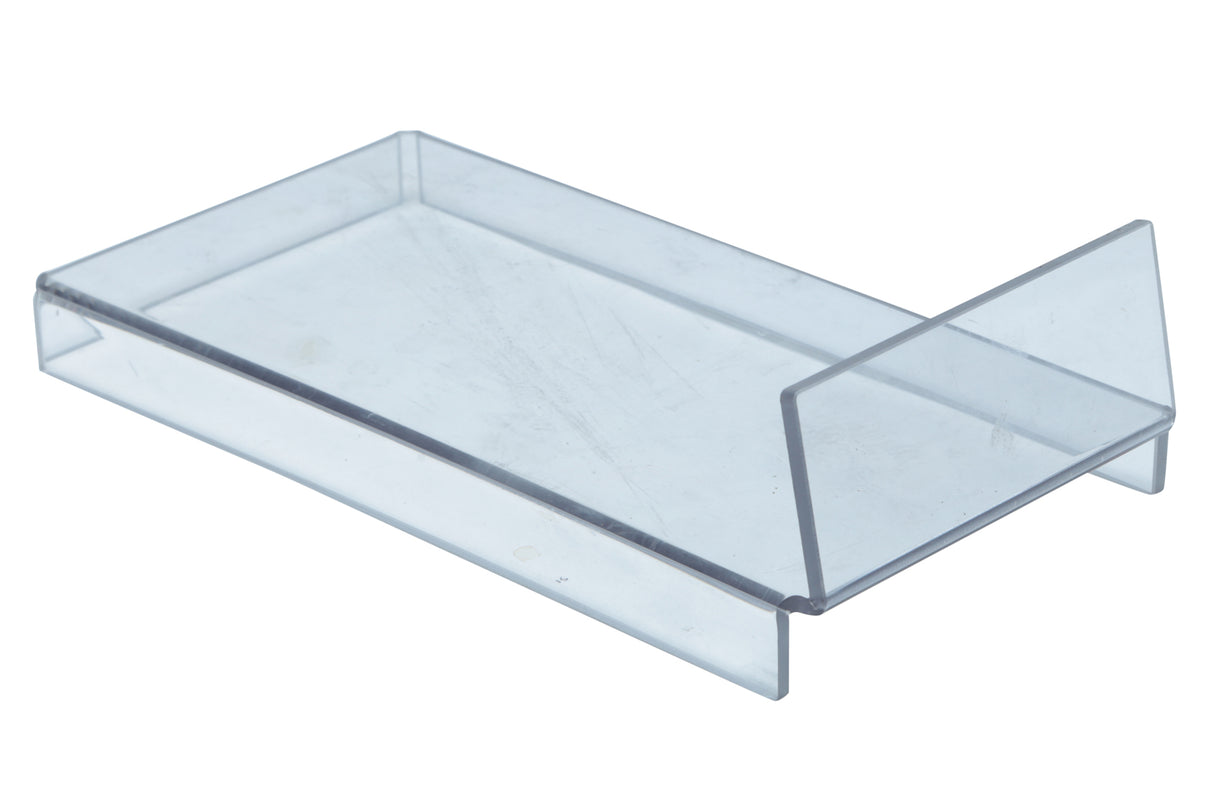 Angled Tray, Acrylic, 13"x6.5"x1.9" (Short Side) x 3.7" (Long Side)