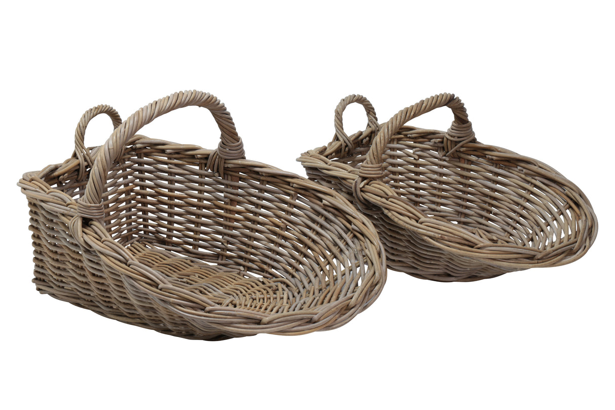 Basket, Scoop, Kooboo Grey, Set of 2