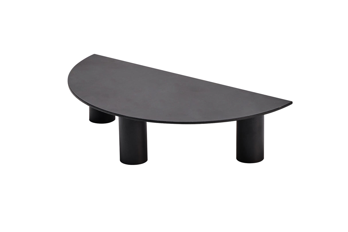 Display Riser, Half Moon, 9" Dia x 2"H, Black