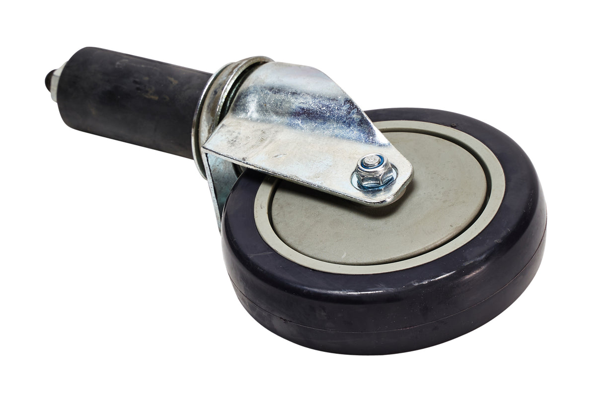 5" B.B Caster, Rubber Expandable Stem for 1.625" Dia Tube, No Brake