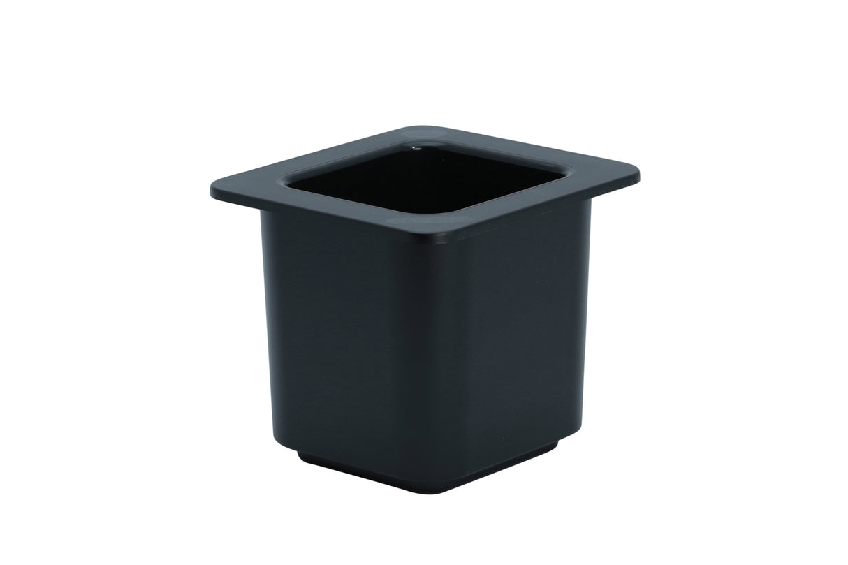 Food Pan, 1/6 Size, 6" x 6.5" x 6", Black