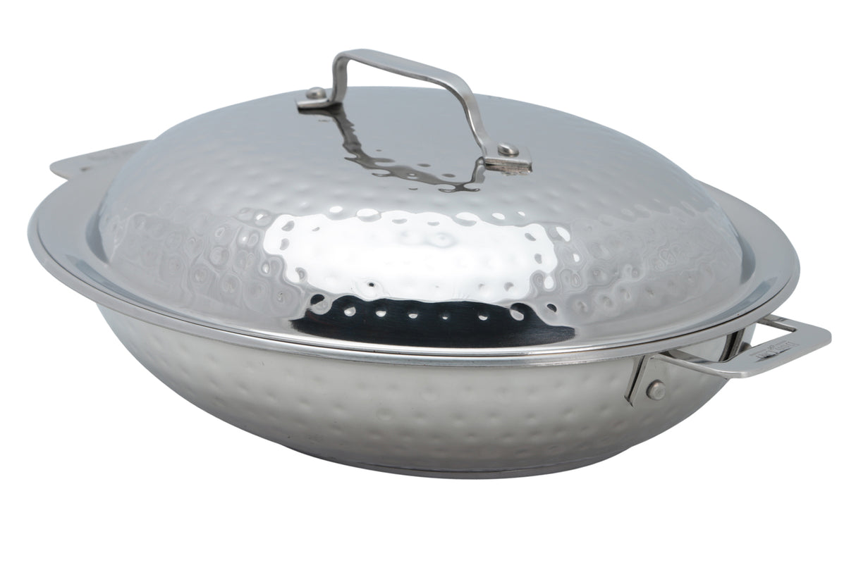 Cucina Au Gratin Dish, Stainless Steel, 2-1/2 qt, 12" x 9-1/8" x 2-3/8", Square Handles