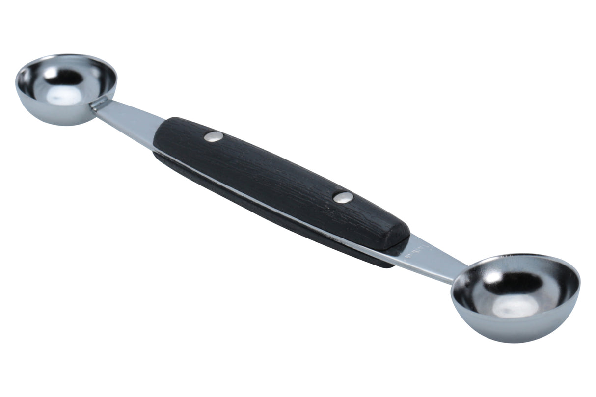 Melon Baller, Double, Black Handle, Double-Sided for Size Options: 1" and 1.25"