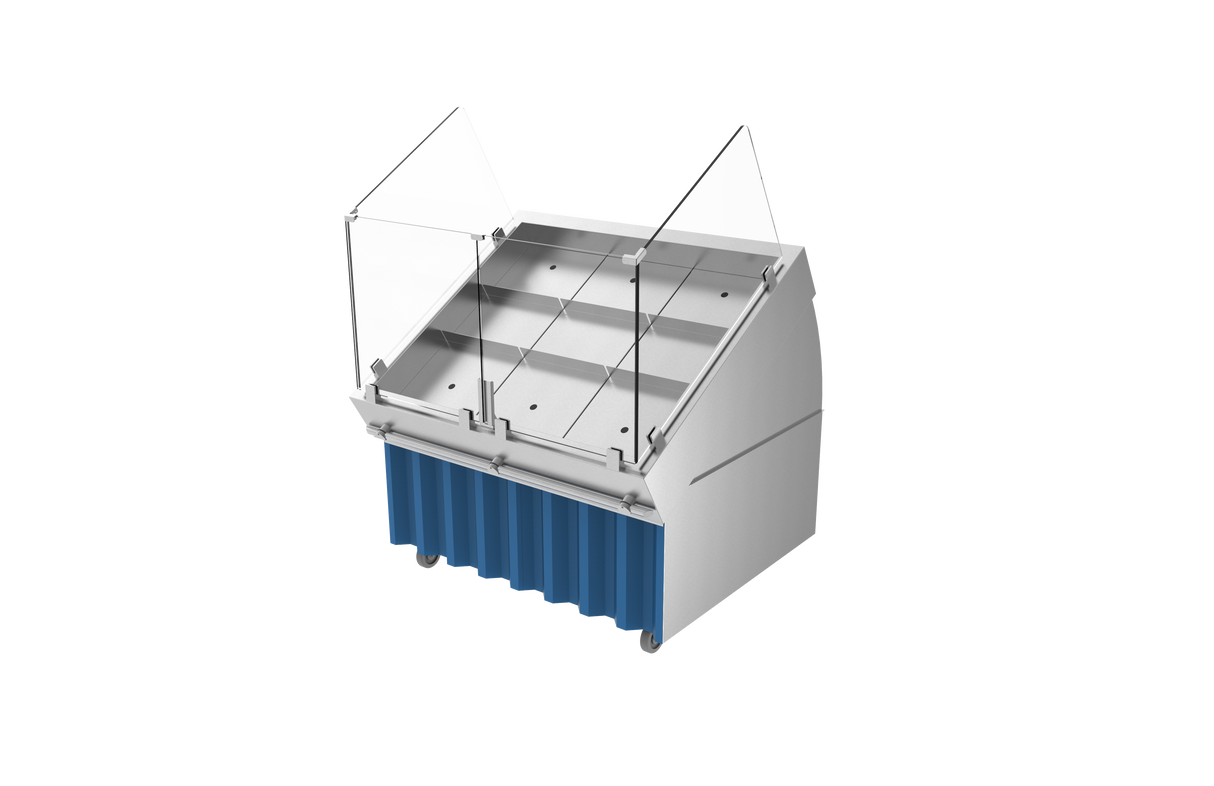 Comptoir à fruits de mer avec unité mobile réglable