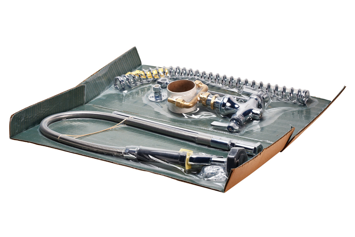 44” Hose Pre-Rinse Deck Mount with Wall Bracket