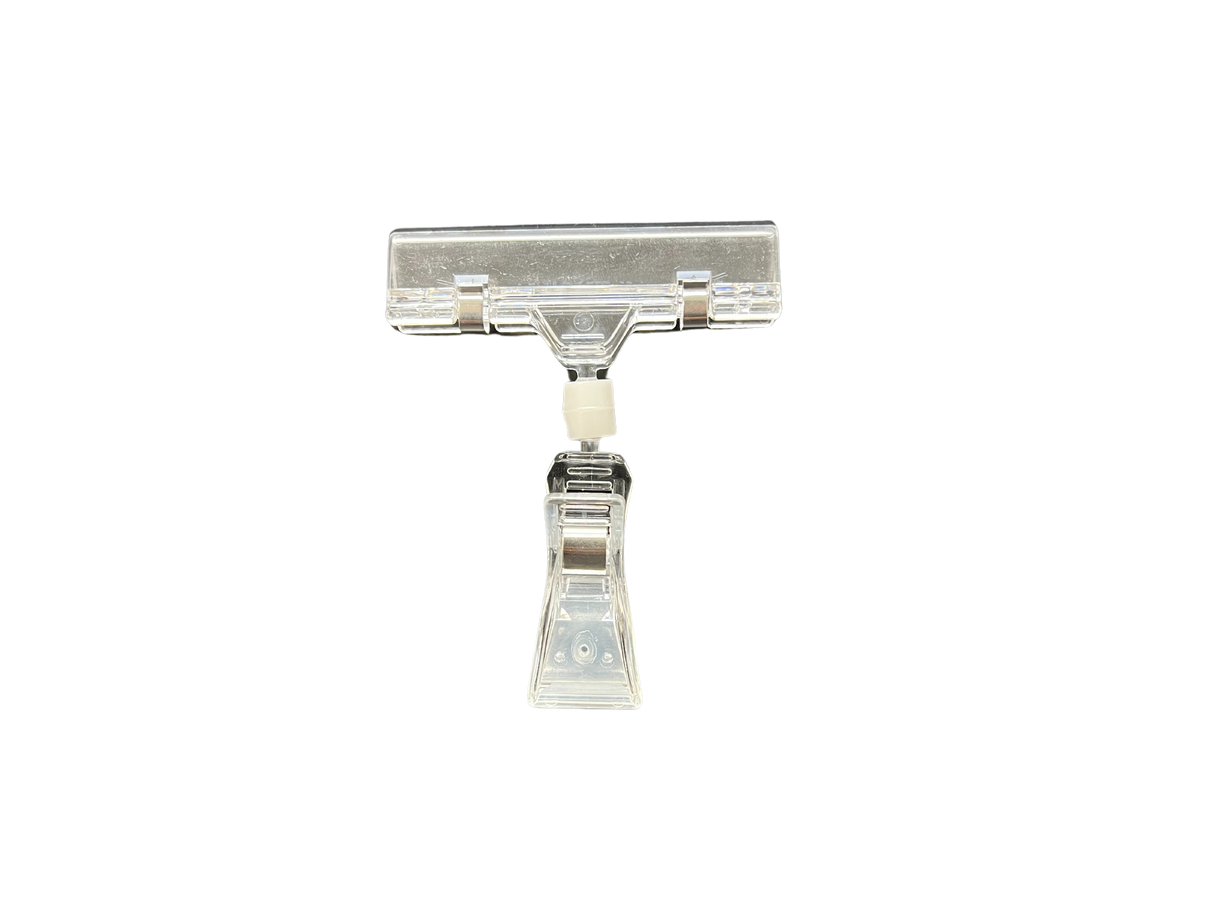 Sign Clip, Clear, 4"H x 3.125"W