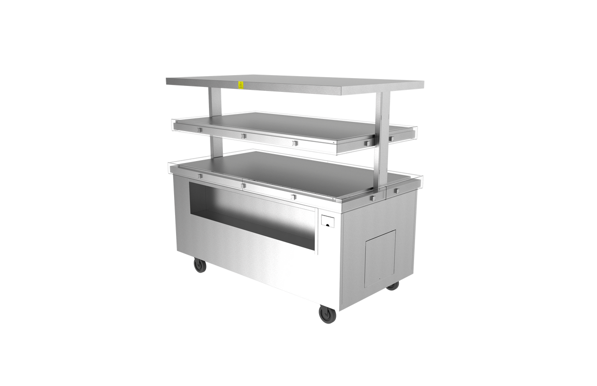 Réchaud à Deux Niveaux avec Tablette de Mise en Marché