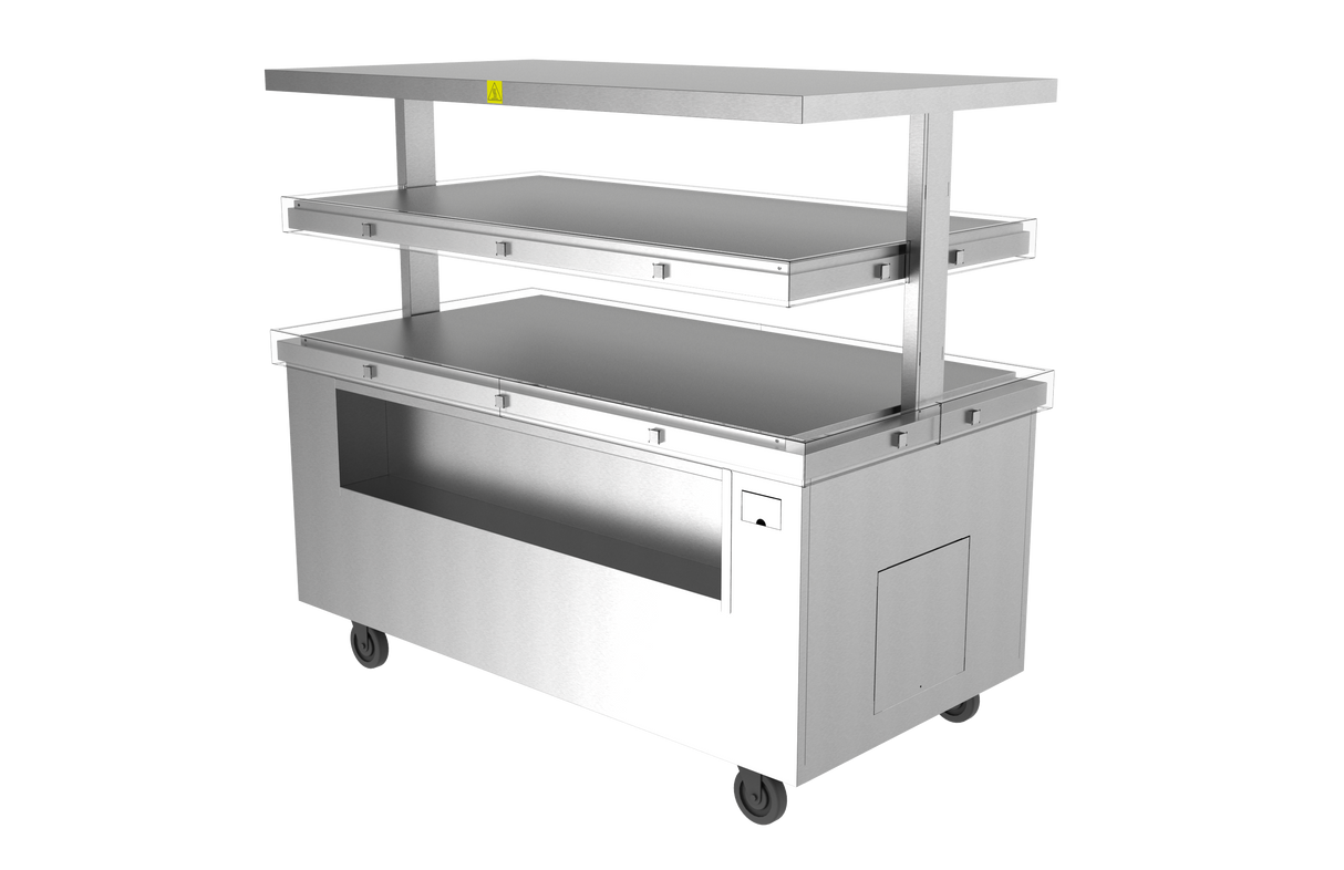 Two-Tier Warmer with Merchandising Shelf