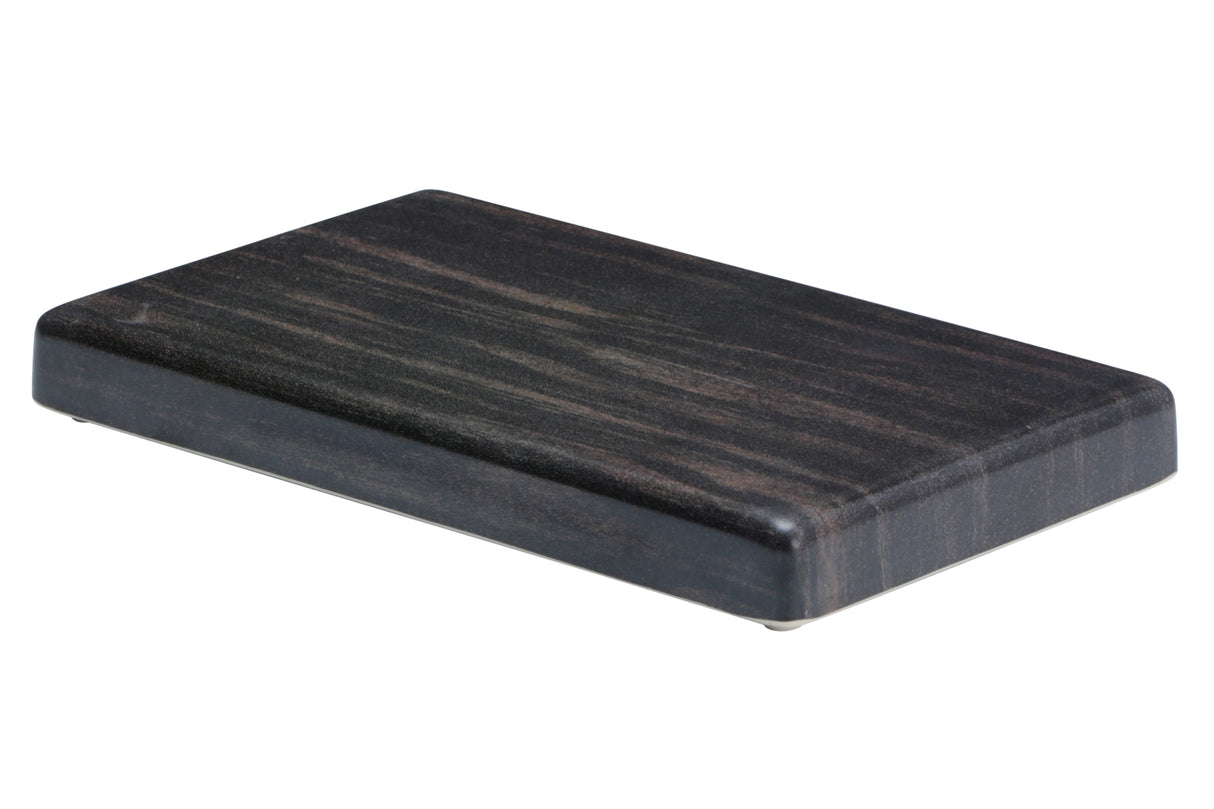 Riser, Melamine, Rectangular, 10" x 6" x 1", Faux Zebra Wood