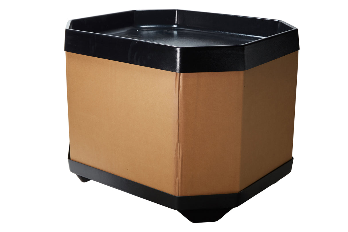 Box Liner Base / Top and Cardboard Support, 40"x48", Black, 5" Deep