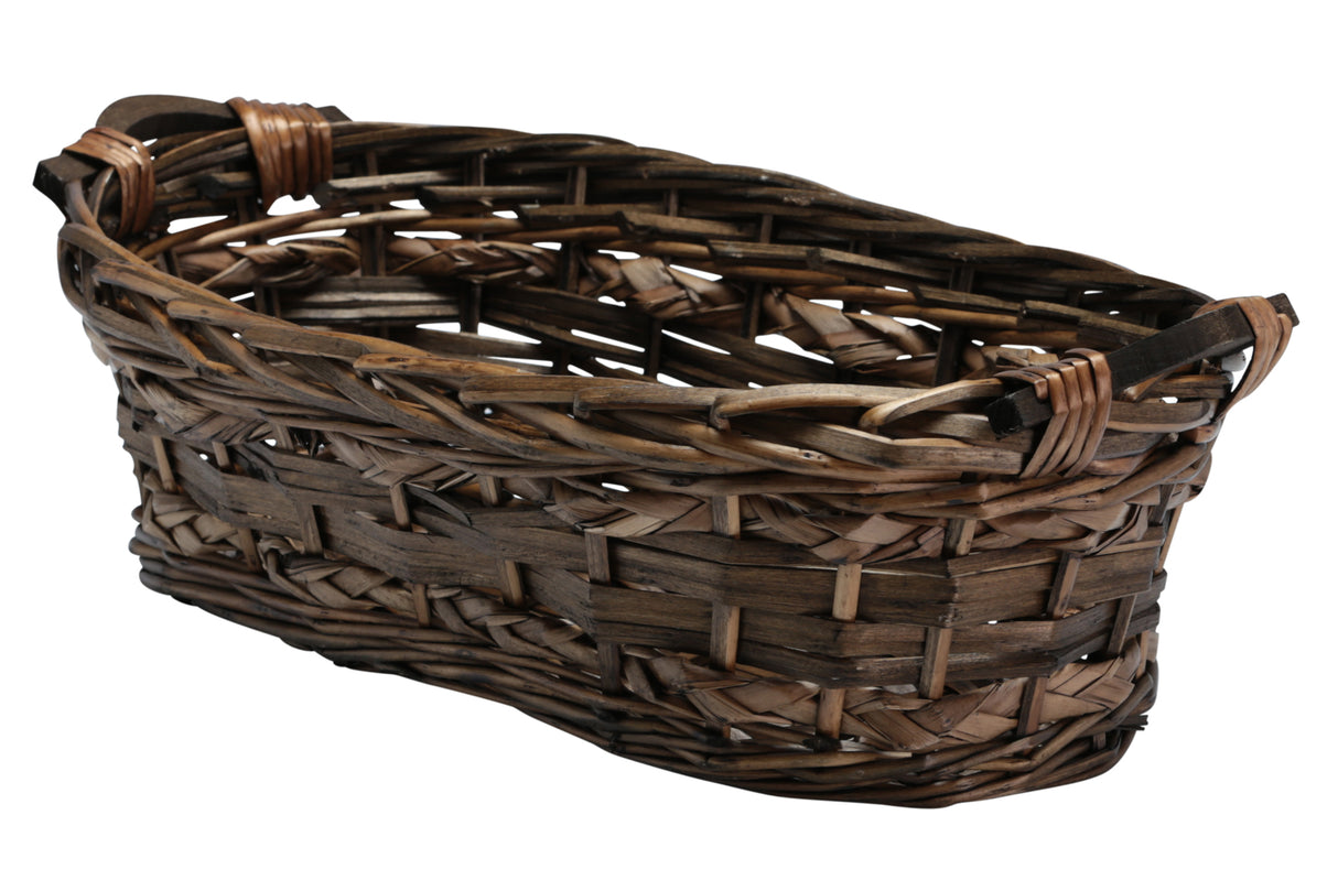 Basket, Oval, Willow, 16.25"x8.5"x4.5"H