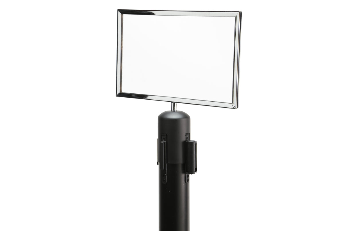 Passport Post, Sign Frame, 7"x11"H, Chrome