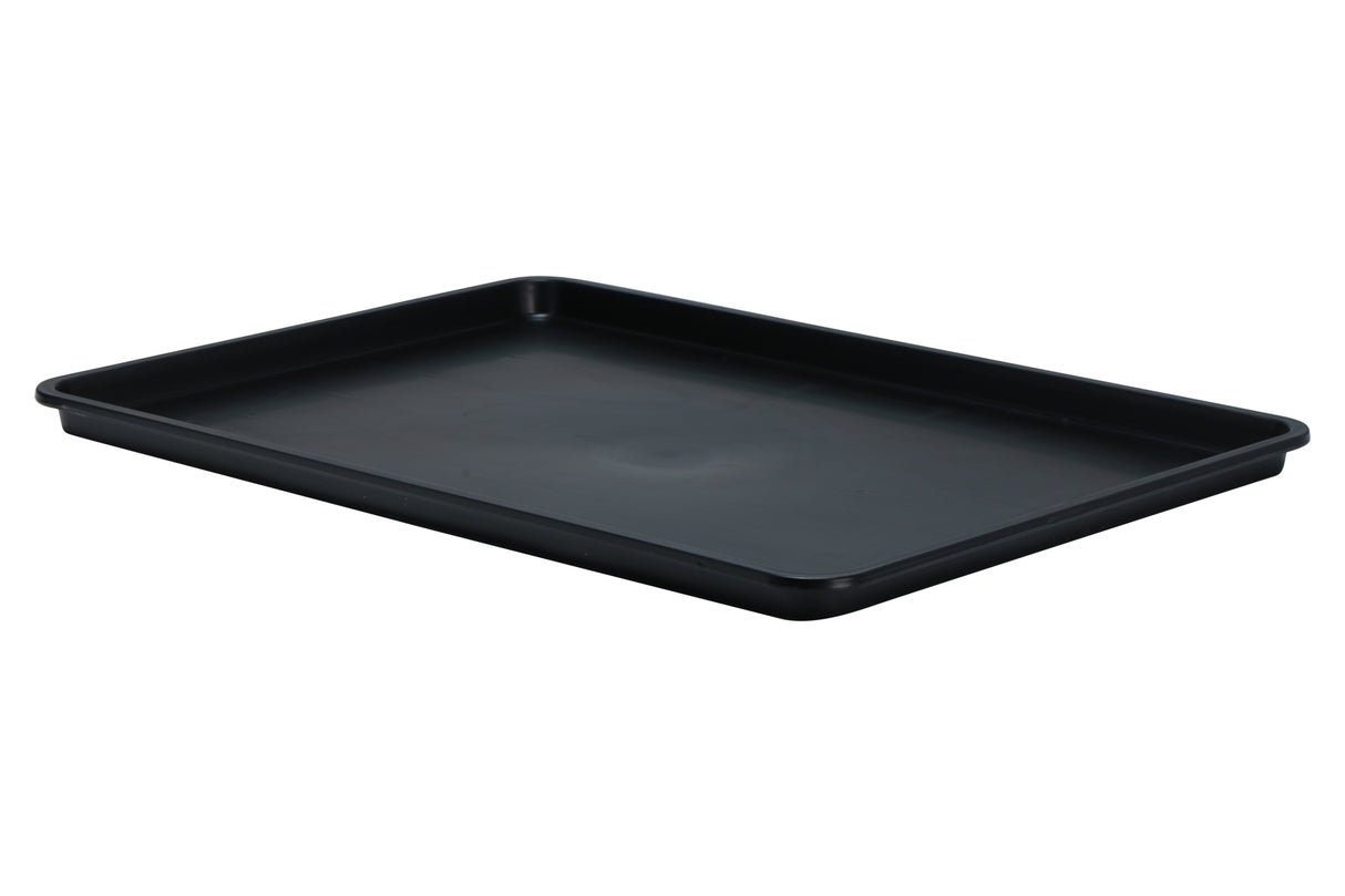 Black Plastic Tray, 18"x26"x0.75" (Sold in Packs of 12)