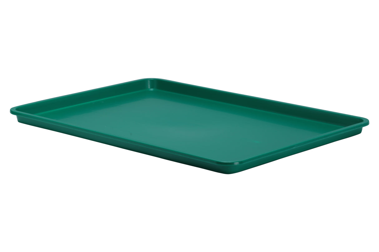 Tray, Plastic, Green, 18"x26"x0.75" (Sold in Packs of 12)