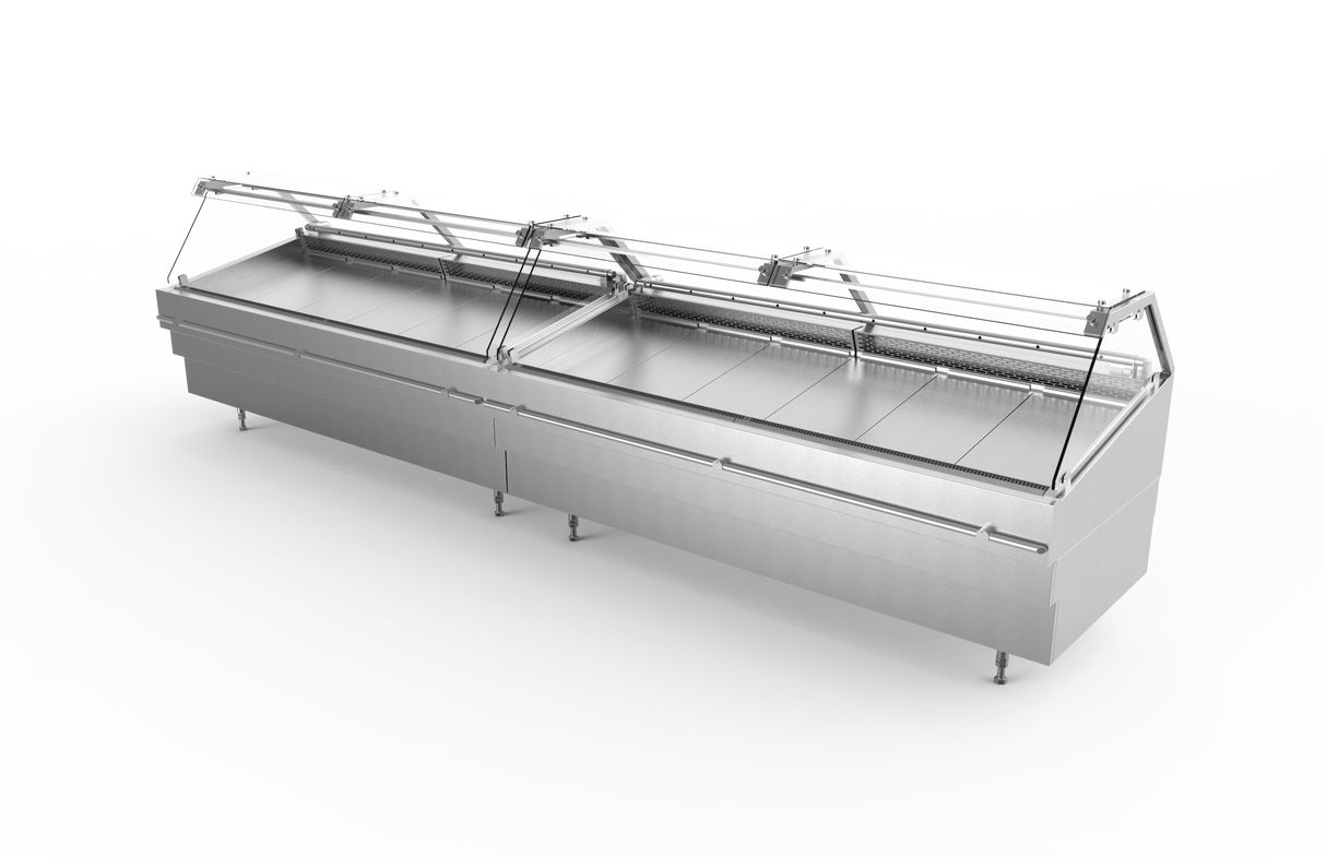 Boîte à fruits de mer avec brumisateur intégré