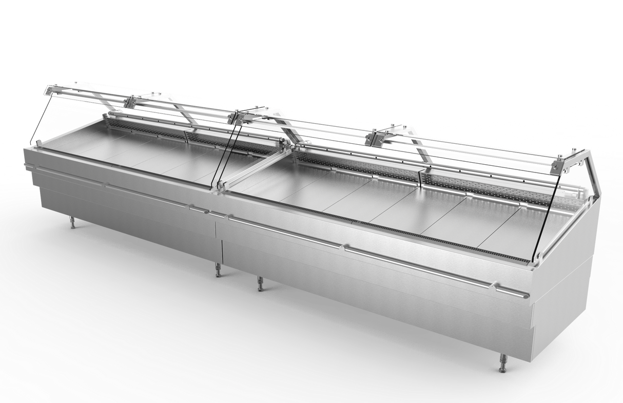 Seafood Case with Integrated Dry Mist