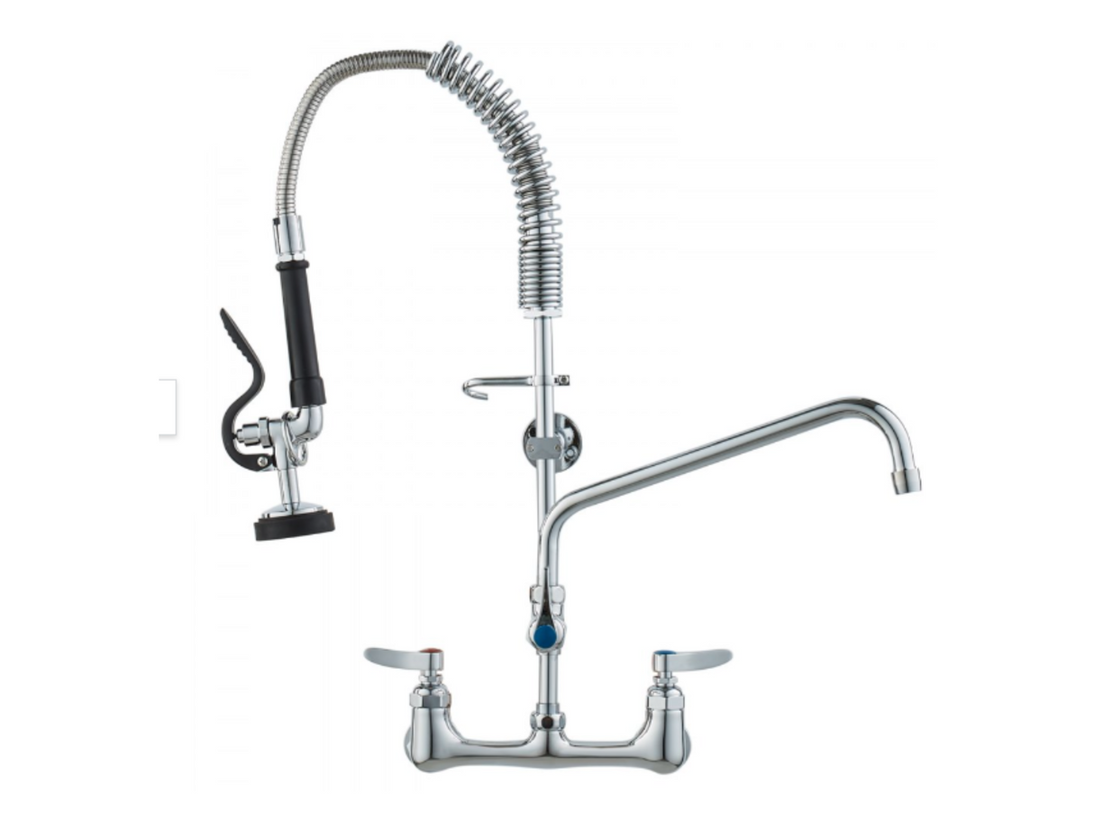 SEM CSA/NSF Approved Wallmount Pre-Rinse with 44" Hose, Wall Bracket, and 12" ADF