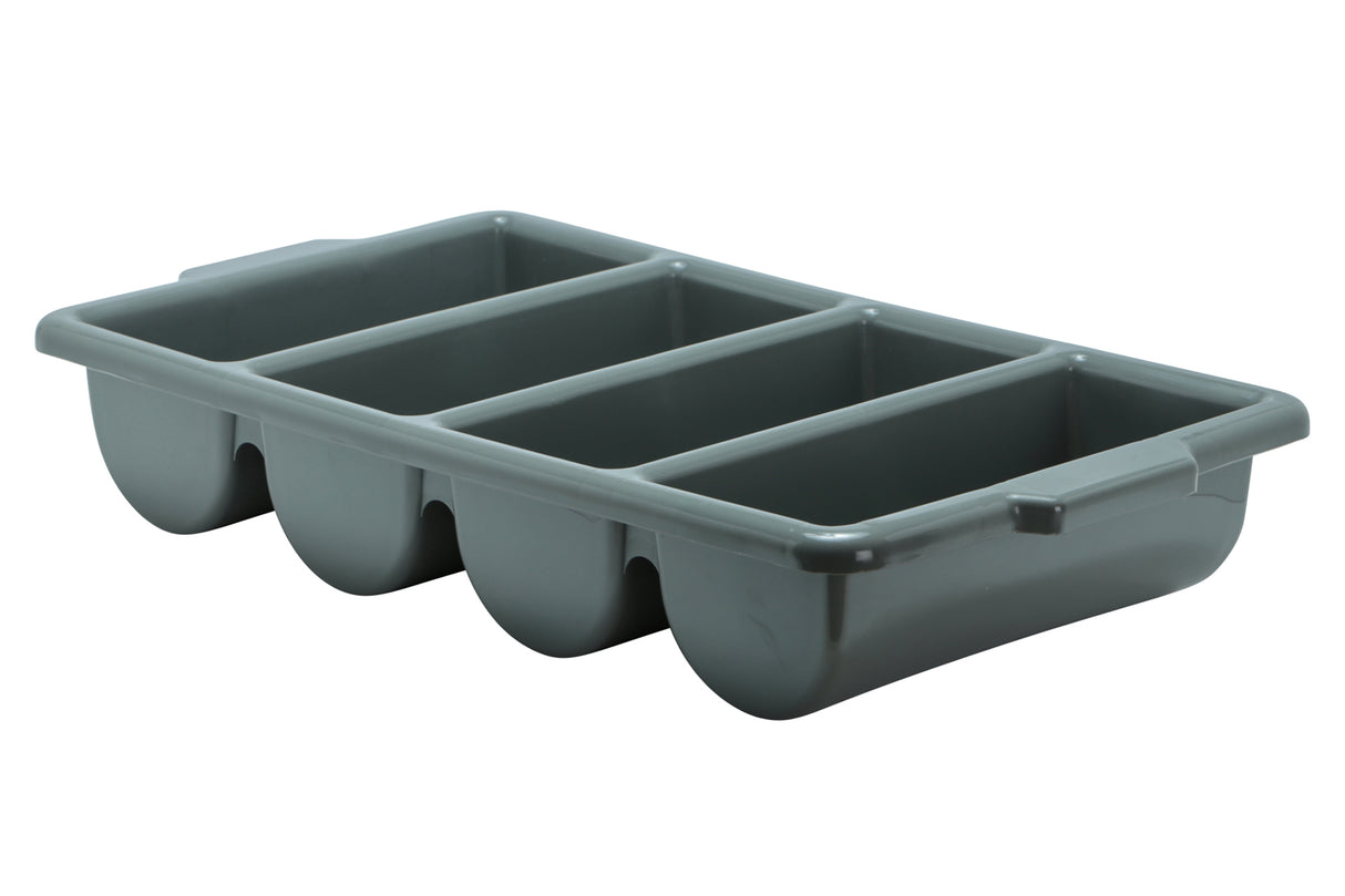 Cutlery Box, 4-Compartment, Grey
