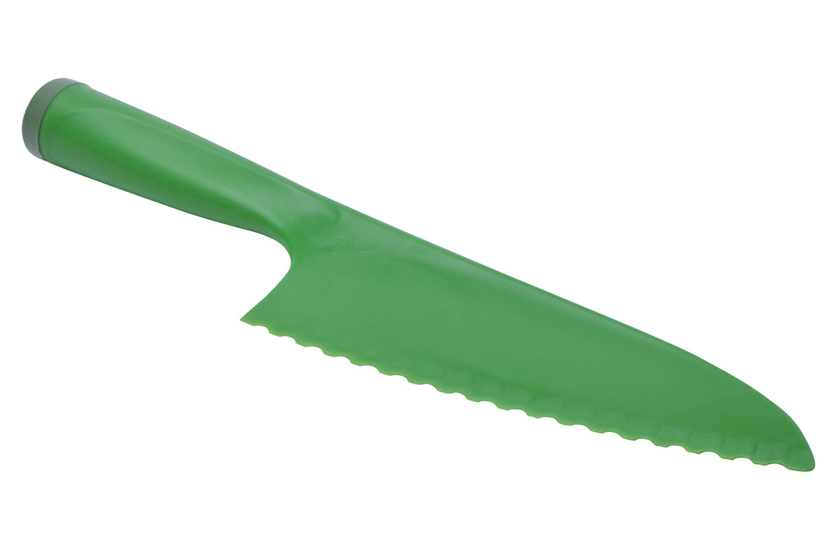 Lettuce Knife, 11-1/2" Serrated Blade, Polypropylene, Green