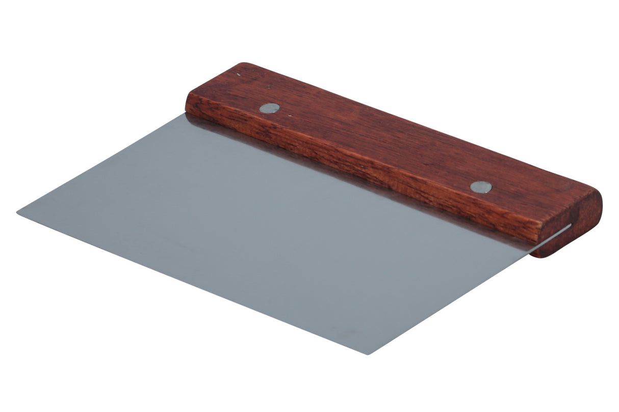 Dough scraper,s/s blade, wooden handle