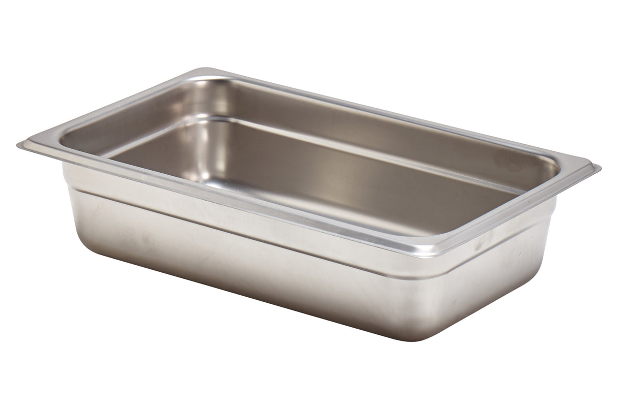 Stainless Steel Salad Pan 6" x 10" x 2.5", 1/4 Size