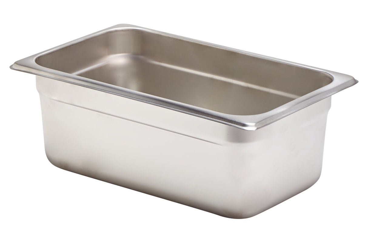 Stainless Steel Salad Pan 6" x 10" x 2.5", 1/4 Size