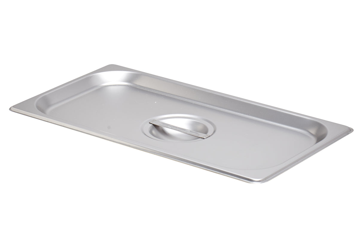 Couvercle solide en acier inoxydable pour bac en acier inoxydable de taille 1/3 6" x 12"