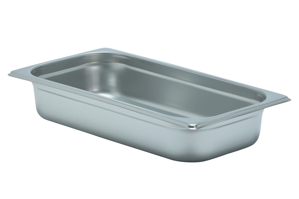 Stainless Steel Salad Pan, 1/3 Size, 6" x 12" x 2"