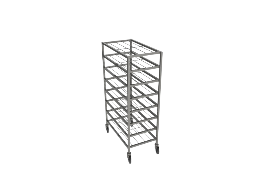 SSKW128 - 8 Level Stainless Steel Wire Cart