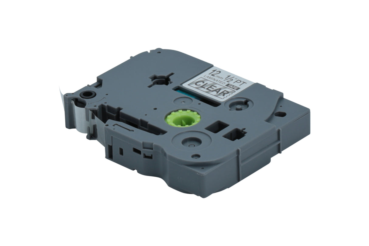 Tz131 Labeling Tape, 12mm, Black on Clear