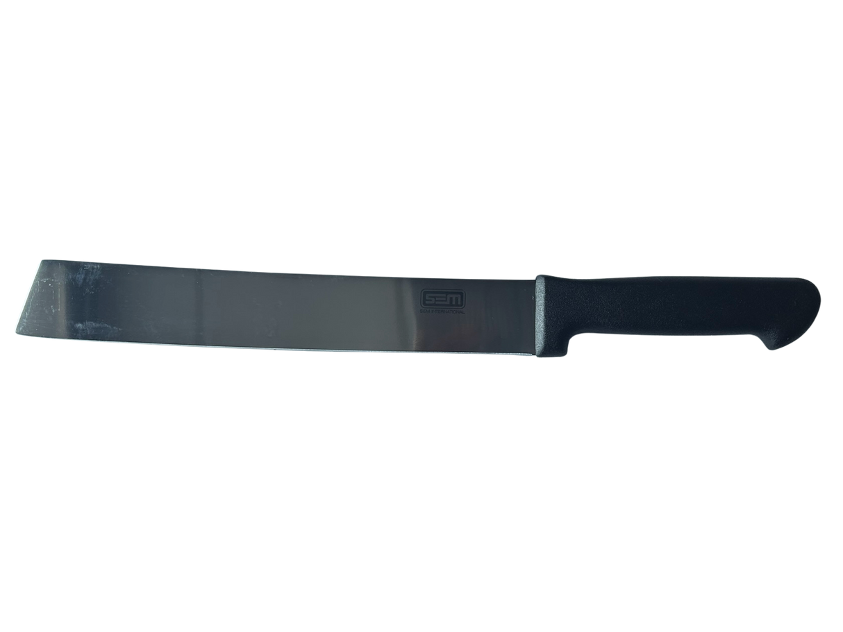 Couteau, fromage/melon, lame 14", manche plastique, noir