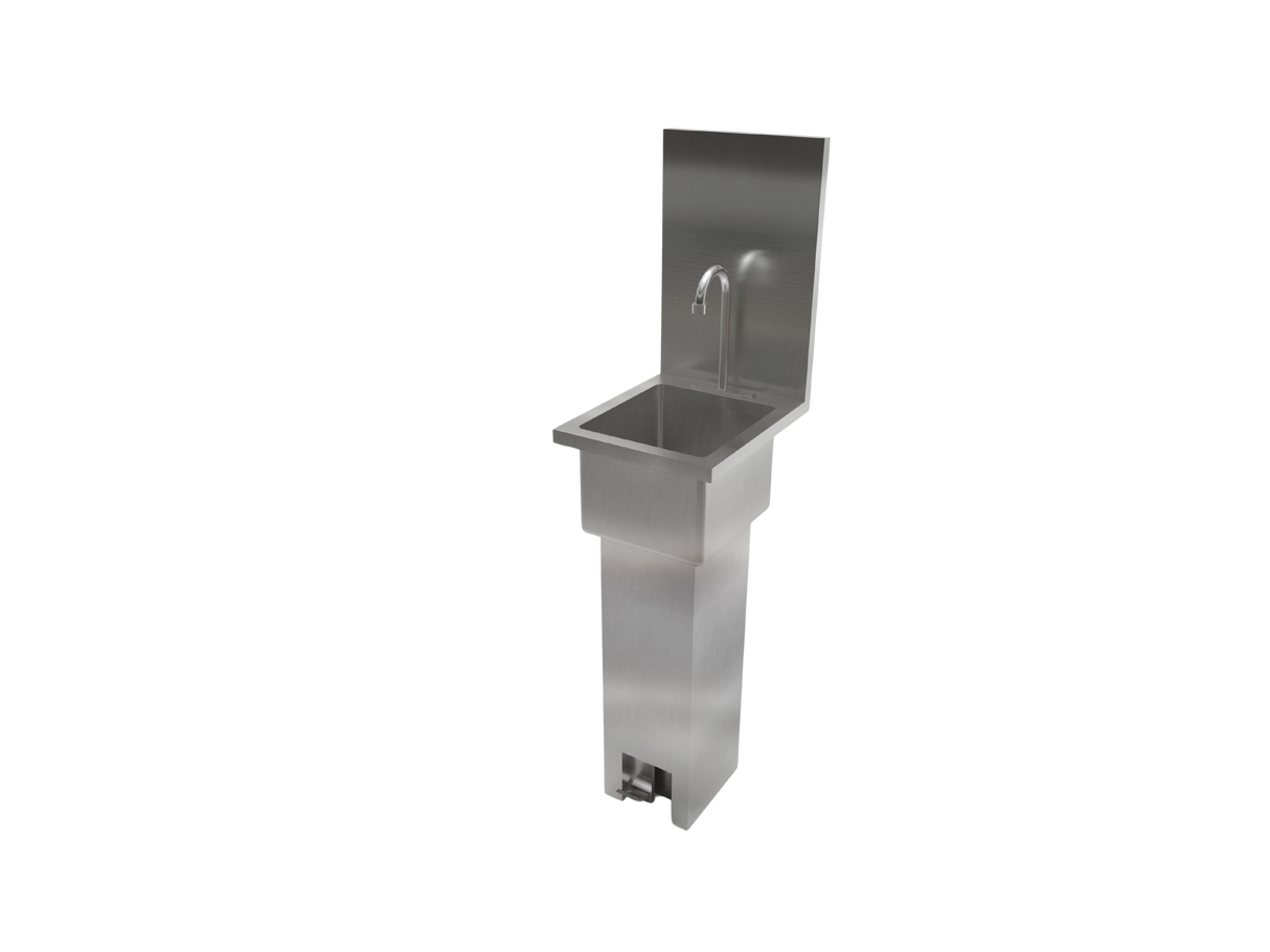 Floor-Mounted Hand Wash Sink with Foot Pedal Valve