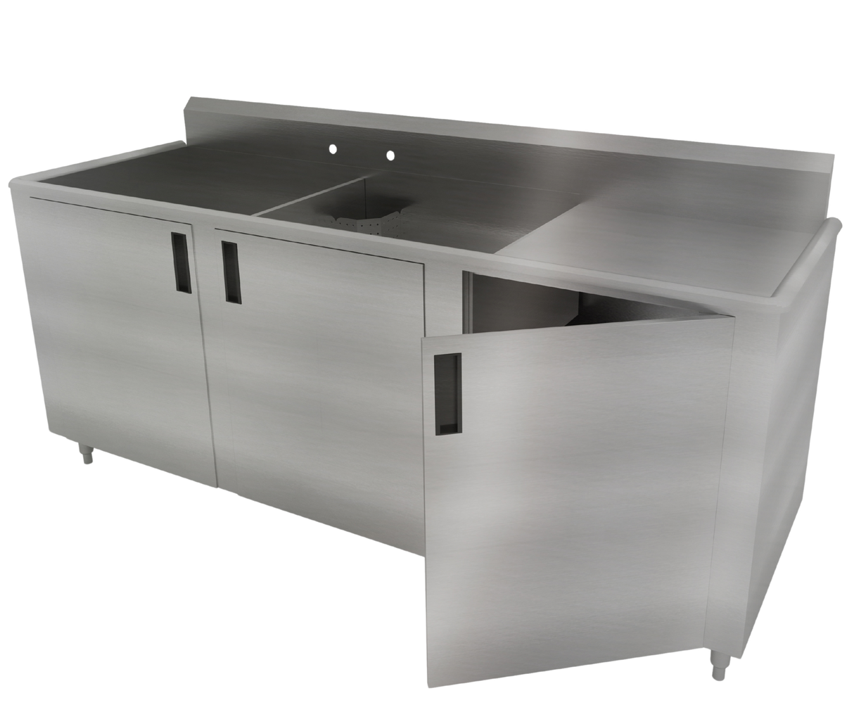 Double Compartment Sink with Closed Base
