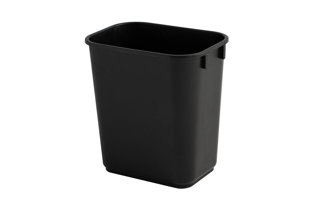 Rectangular Wastebasket, 3.25 Gal, 11 3/8" x 8 1/4" x 12 1/8"H, Black