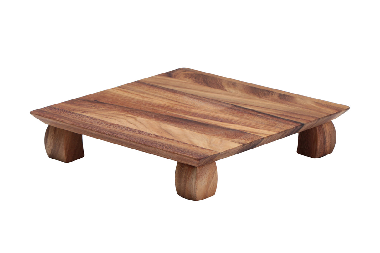 Assiette à sushi, 10"x10"x1,7", bois d'acacia
