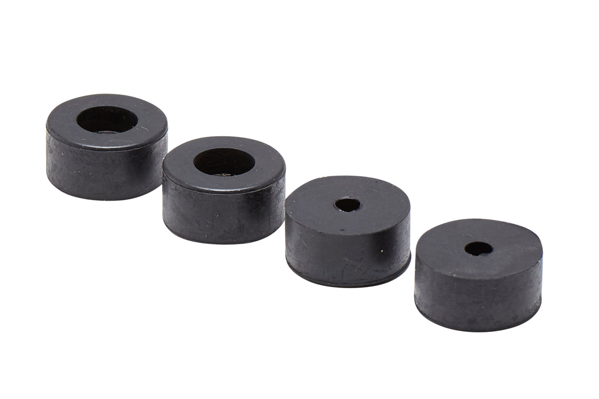 Bander, rubber foot, black -  SET OF 4 FEET