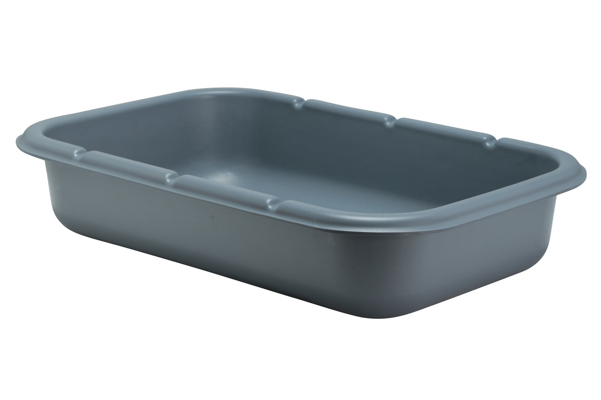 Cosse en plastique, 5 po de profondeur, gris, 26,5 po x 15,5 po x 5 po