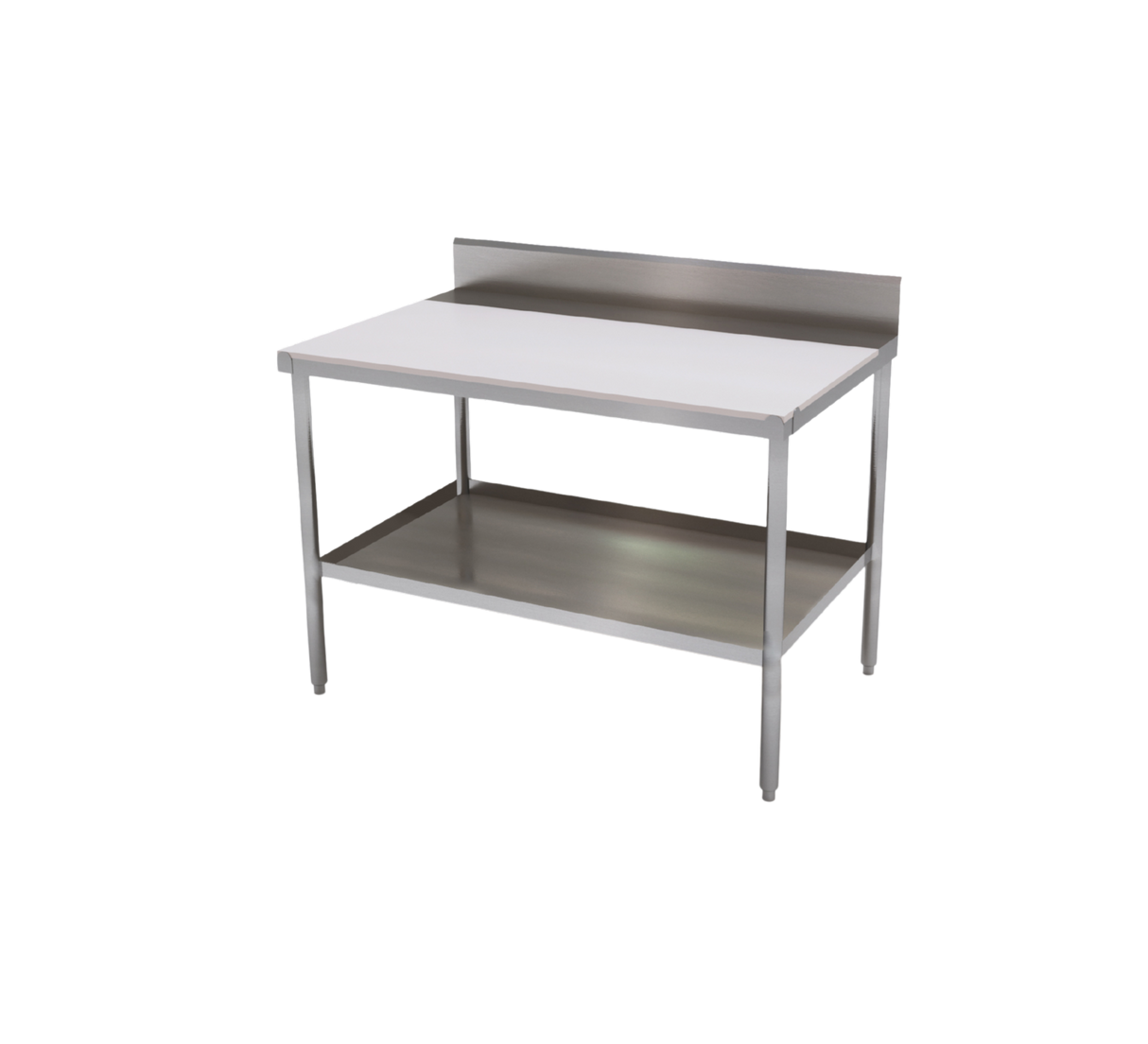 CUTTING TABLES WITH REAR DECK AND SPACE SAVER BACKPLASH