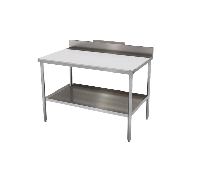 CUTTING TABLES WITH REAR DECK AND STANDARD BACKPLASH